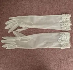 ウェディンググローブ　約40cm アイボリー