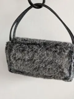 グレー ファー パーティーバッグ