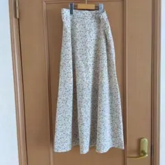 花柄フレアスカート クリーム系