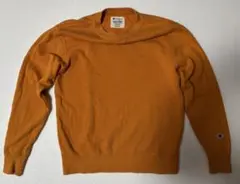 Champion スウェットオレンジ クルーネック トレーナー　Mサイズ