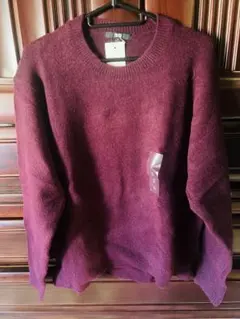 UNIQLO スフレヤーン　クルーネックセーター　ワインカラー セーター M