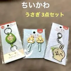 新品未開封 うさぎ 3点 リールキーホルダー・アクリルキーホルダー・ クリップ
