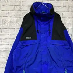 コロンビア　マウンテンパーカー　ブルーL ロゴ刺繍アウトドア1120