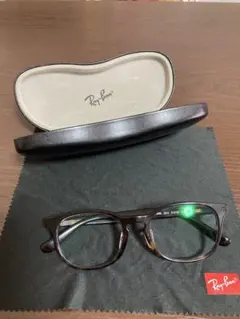 Ray-Ban 伊達メガネ メガネ拭き・ケース・Ray-Banレンズ付き