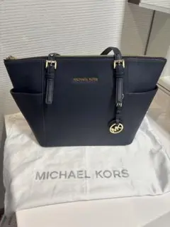 【訳あり美品】マイケルコース　トートバッグ　レザー　A4可　ゴールド金具