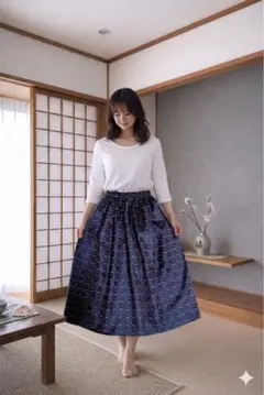 もはゆ出品☆大島紬ﾛﾝｸﾞｽｶｰﾄ(❁ᴗ͈ˬᴗ͈) 20230523114129_1_1.jpg