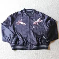 LAD MUSICIAN 天使柄ブルゾン SATIN ANGEL 44 ブラック