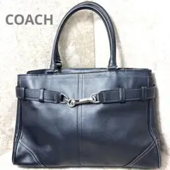 最終値下げ極美品✨コーチCOACHレザートートバッグ ブラック ショルダーバック