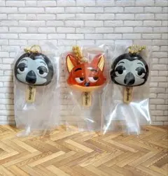 ガチャ ズートピアアイスキャンディチャーム ニック＆フラッシュ2個計3点