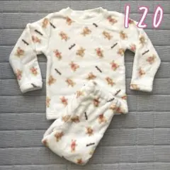 長袖 パジャマ 女の子 くま もこもこ 120cm