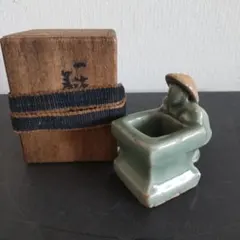 赤楽 一閑人 蓋置 茶道具 利休七種蓋置 古美術 古道具 アンティーク 赤楽 一閑人 蓋置 茶道具 利休七種蓋置 古美術 古道具 アンティーク