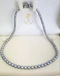 証明書付き　超美品❗️高品質❗️ブラックパールネックレス　ブラック　パール　真珠