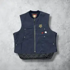 【KK様専用】ダックベスト00sカナダ製ネイビーフェード2XL企業刺繍Y2K古着