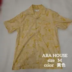 ABA 하우스 리프 쇼트 슬리브 셔츠 옐로우 M