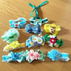 ペット 犬 猫用 チョーカーリボン アクセサリー 11個セット