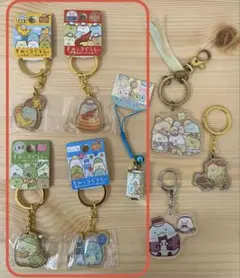 すみっコぐらし　ご当地キーホルダーなど8点セット　とかげ・ねこ　san-X