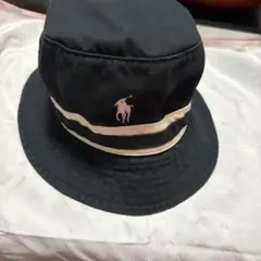 Polo Ralph Lauren バケットハット 黒 ストライプ