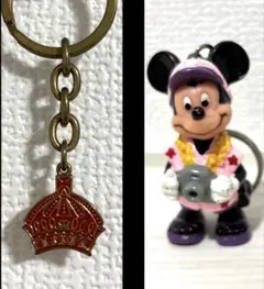 香港ディズニーランド限定品！キーホルダー キーリング！ミニーマウス 