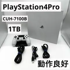 【すぐ遊べるセット・動作品】PS4 Pro CUH-7100Bホワイト本体1TB