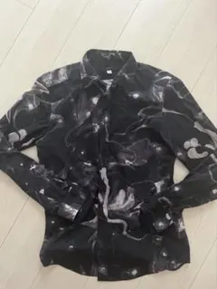 DIESEL 総柄 長袖シャツ ブラックのサムネイル