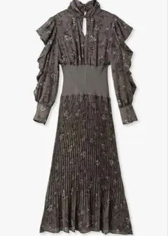 SNIDEL ウエストリブプリントワンピース