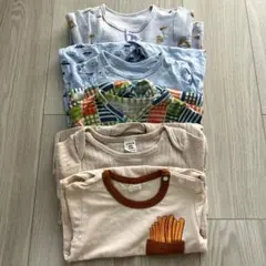 美品 ベビー ロンパース まとめ売り5点 60 70 3-6m