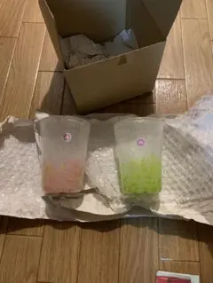 新品未使用 琉球ガラス ペアグラス コップ 2個セット