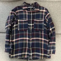 値下げ可能　ZABA チェック柄ジャケット XL ネイビー