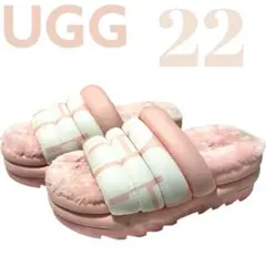 アグ　UGG W Maxi Slide Logo サンダル ピンク22cmのサムネイル