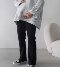 and Me マタニティリブニットパンツ