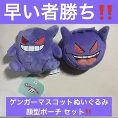 【早い者勝ち‼️/即日発送⭕️】ポケモン ゲンガーぬいぐるみ タグ付き＆ポーチセット