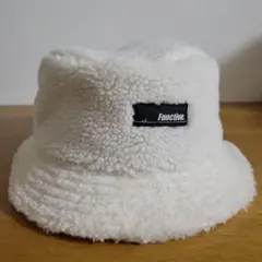 バケットハット バケハ ボア もこもこ 白 ホワイト 帽子