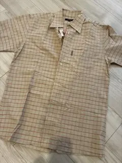 BURBERRY ベージュ チェック 半袖シャツ Mサイズ