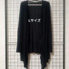 L　前下がりとろみシースルーカーディガンのサムネイル