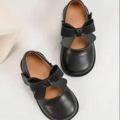 【新品】リボン付きブラックフォーマルシューズ