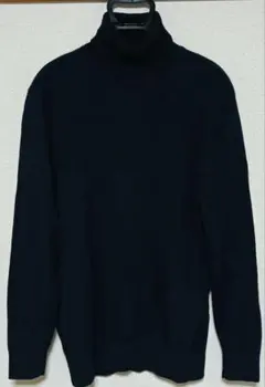 ユニクロ メンズ カシミヤ100％ タートルネック ニット ネイビー 新品未使用