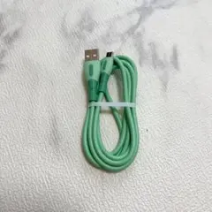 Micro USB to USB A ケーブル　120㎝　グリーン　シリコン