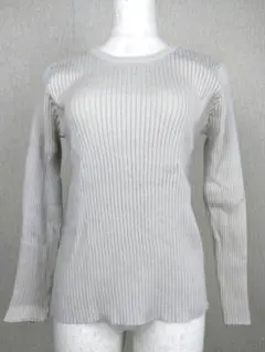 GLOBALWORKグローバルワーク【M】セーター グレー リブ編 A241