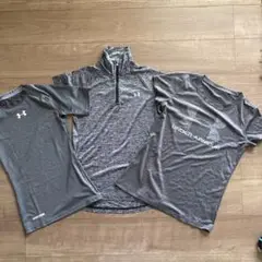 Under Armour トレーニングシャツ 3点セット グレー M