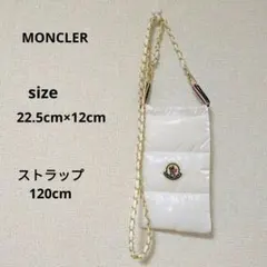 Moncler 白 モンクレール スマホ ポーチ サコッシュ バッグ ダウン生地