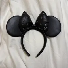 ミニーマウス スタッズカチューシャ 黒
