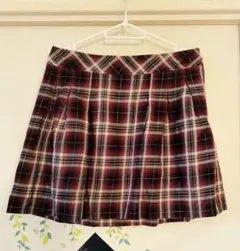 earth music&ecology チェック柄プリーツスカート M