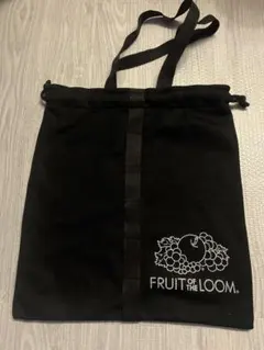 FRUIT OF THE LOOM ブラックドローストリングバッグのサムネイル