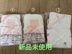 新生児 短肌着&コンビ肌着 2枚組×3セット 50-60 綿100% 新品未使用