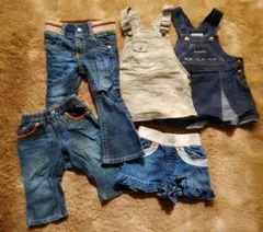 90cm　キッズ　子供　ズボン　ジャンパースカート　お得５点まとめ売りセット