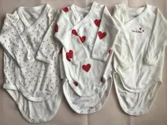 Petit Bateau プリント長袖あわせボディ３枚組