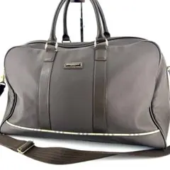 美品 バーバリーゴルフ 2way ボストンバッグ ノバチェック レザー 大容量