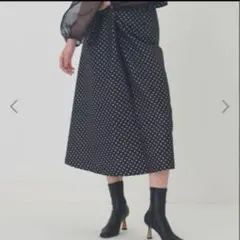 LE CIEL BLEU ドット　ジャカード　フレアスカート 38 Lのサムネイル
