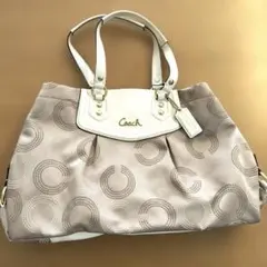【美品】COACH トートバッグ　ベージュ　肩がけ　2Way