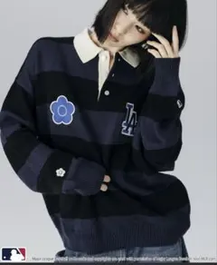 MLB × MARY QUANT × PUBLUX ニットラグビーシャツ